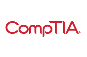 Red "CompTIA" logo on a white background.