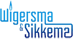 Logo featuring the text "Wigersma & Sikkema" in blue, with a water droplet creatively integrated into the "W," symbolizing innovative smart metering solutions.